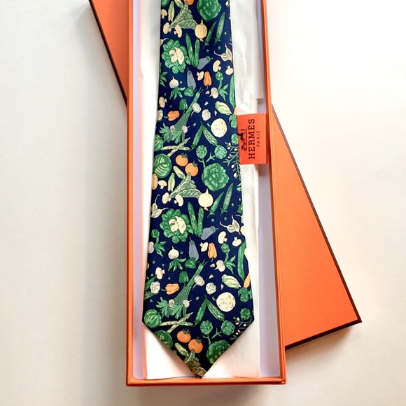Hermes Other - Hermès Tie # 7460 HA. Whimsical Vegetables